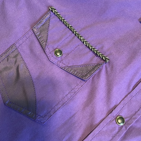 Patroncito USA Mens Large Perl Snap Western Shirt - Picture 9 of 11